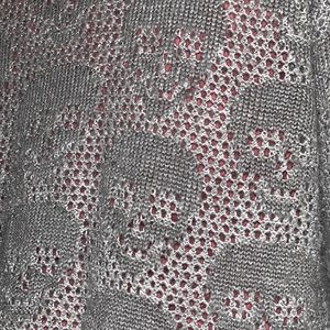 A skull designed gray sweater